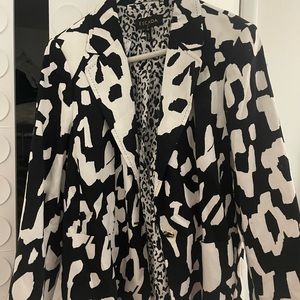 Escada black & white pattern suit jacket